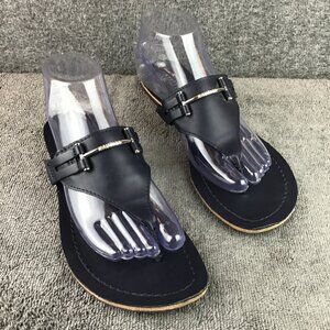 Nautica Navy Blue Flip Flops Thong Toe Slip On Flats Women's Sz 9